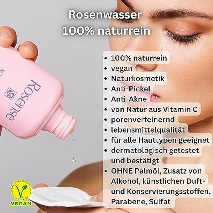 Rosense ROSEWATER 100% NATURAL VEGAN 300 ML - Image 3